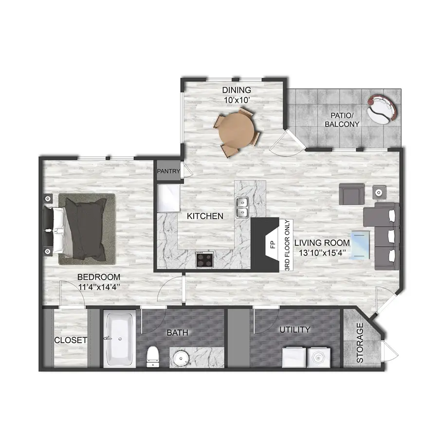 Aviara Houston Apartments FloorPlan 4