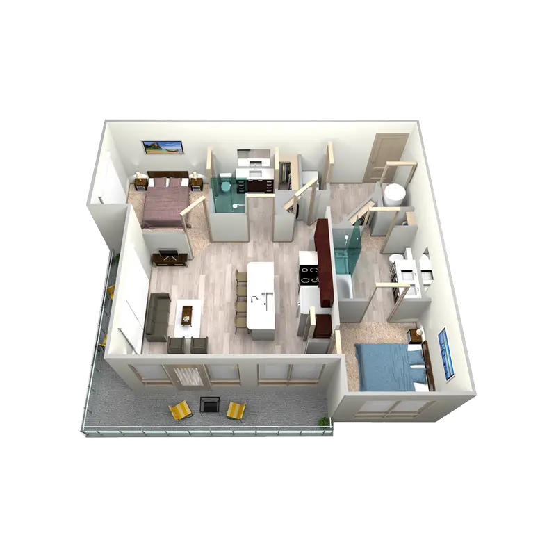 Azure Apartment Floor Plan 14