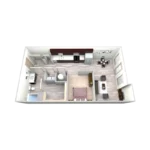 Azure Apartment Floor Plan 2