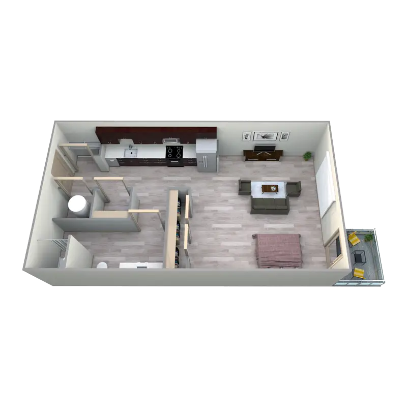 Azure Apartment Floor Plan 3