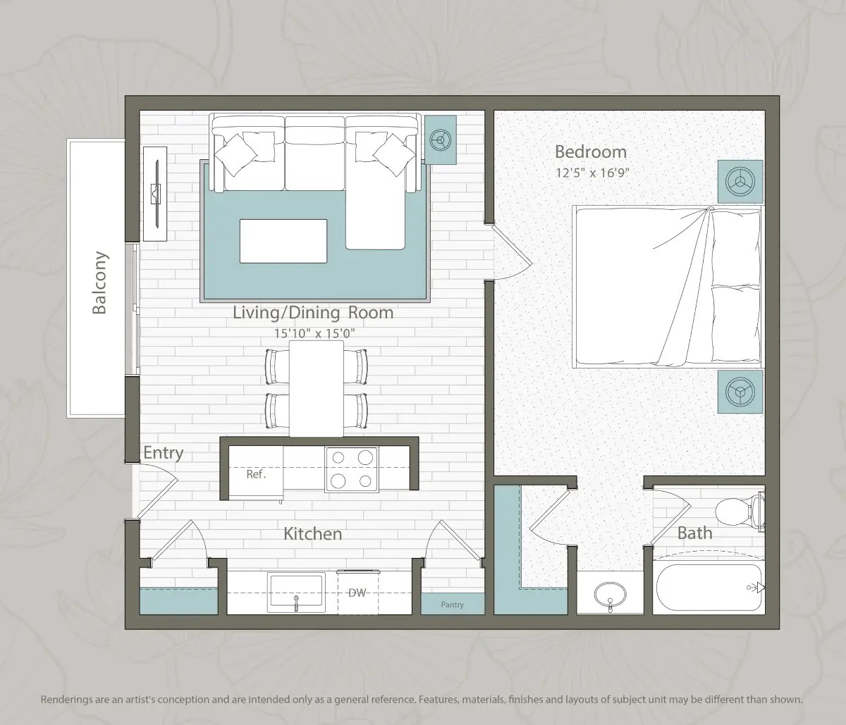 Bay house Houston apartment floorplan 2