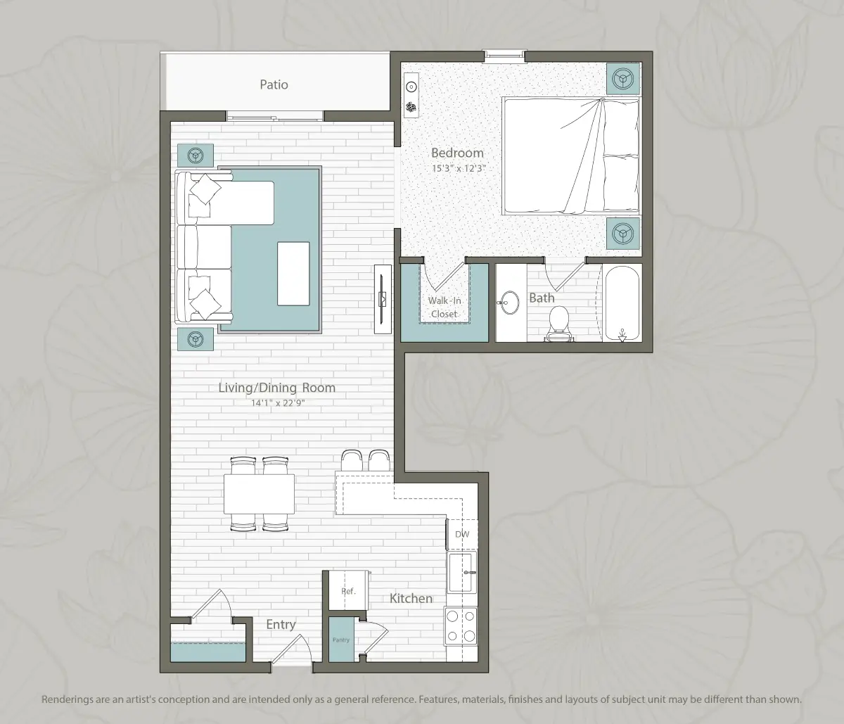 Bay house Houston apartment floorplan 4