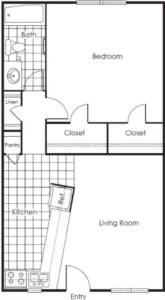 Bayberry Apartment Floor Plan 1
