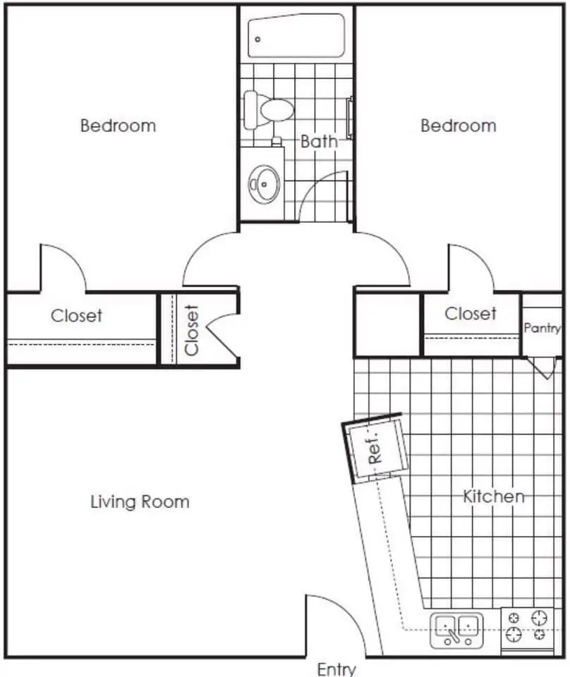 Bayberry Apartment Floor Plan 2