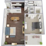 Bayou Village Houston apartment floorplan 1
