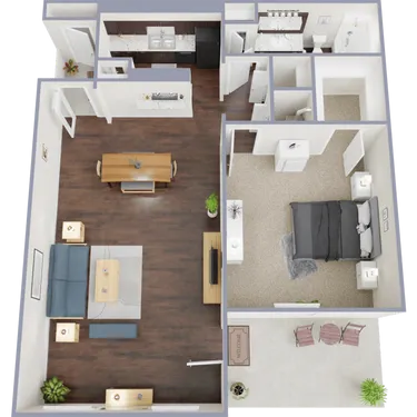 Bayou Village Houston apartment floorplan 1