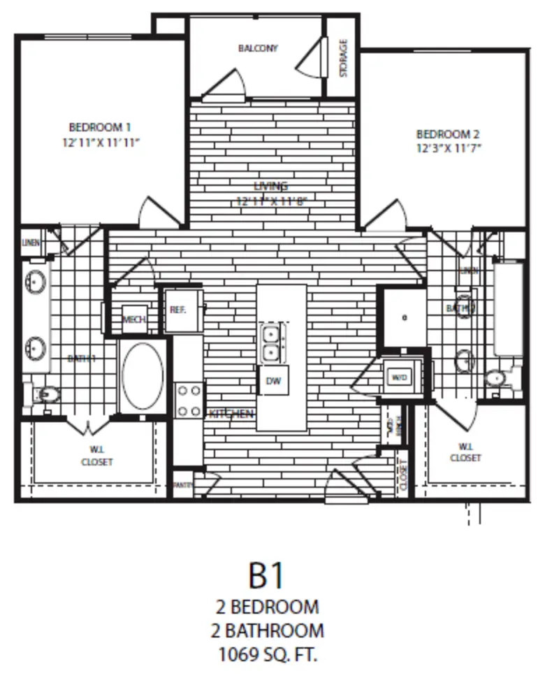 Bellrock Market Station Houston Rise Apartments FloorPlan 11