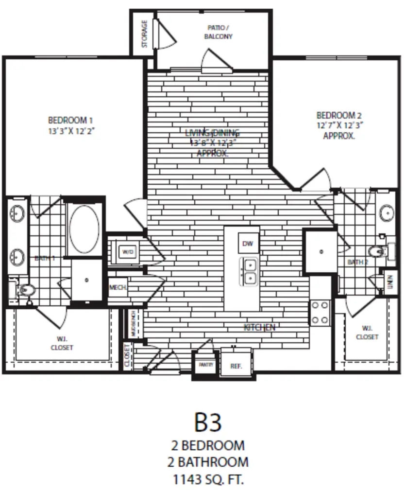 Bellrock Market Station Houston Rise Apartments FloorPlan 15