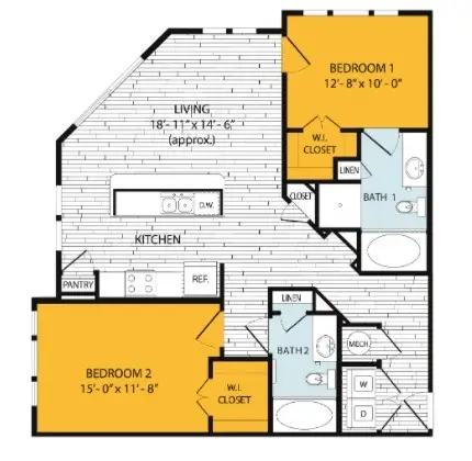 Bellrock Sawyer Yards Apartments Houston FloorPlan 14