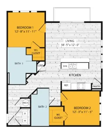 Bellrock Sawyer Yards Apartments Houston FloorPlan 17