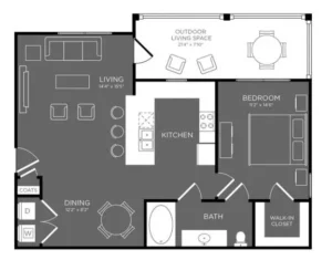 Berkshire Woodland houston apartment floorplan 2