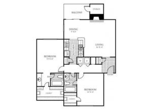 Brandon Oaks Houston Rise Apartments FloorPlan 5