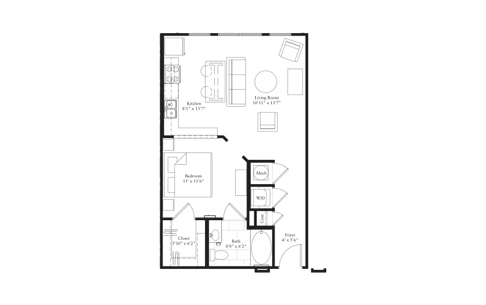 Broadstone Toscano Houston Apartments FloorPlan 1