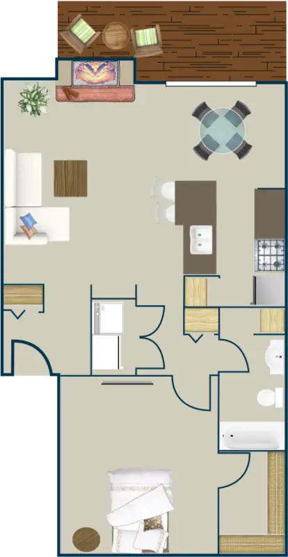 CP waterfront houston apartment floorplan 6