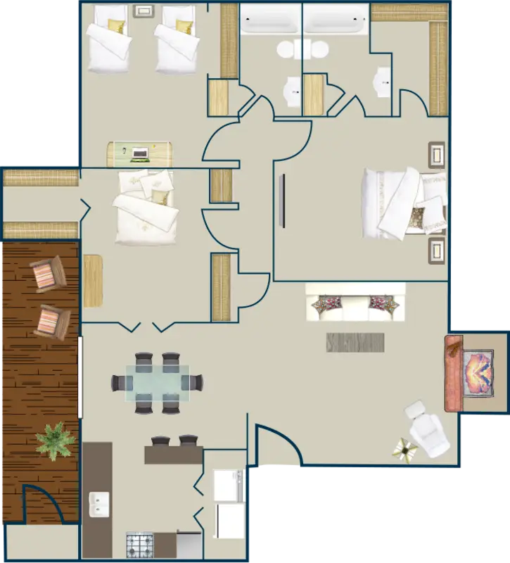 CP waterfront houston apartment floorplan 8