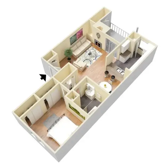 Campeche Cove houston apartment floorplan 3