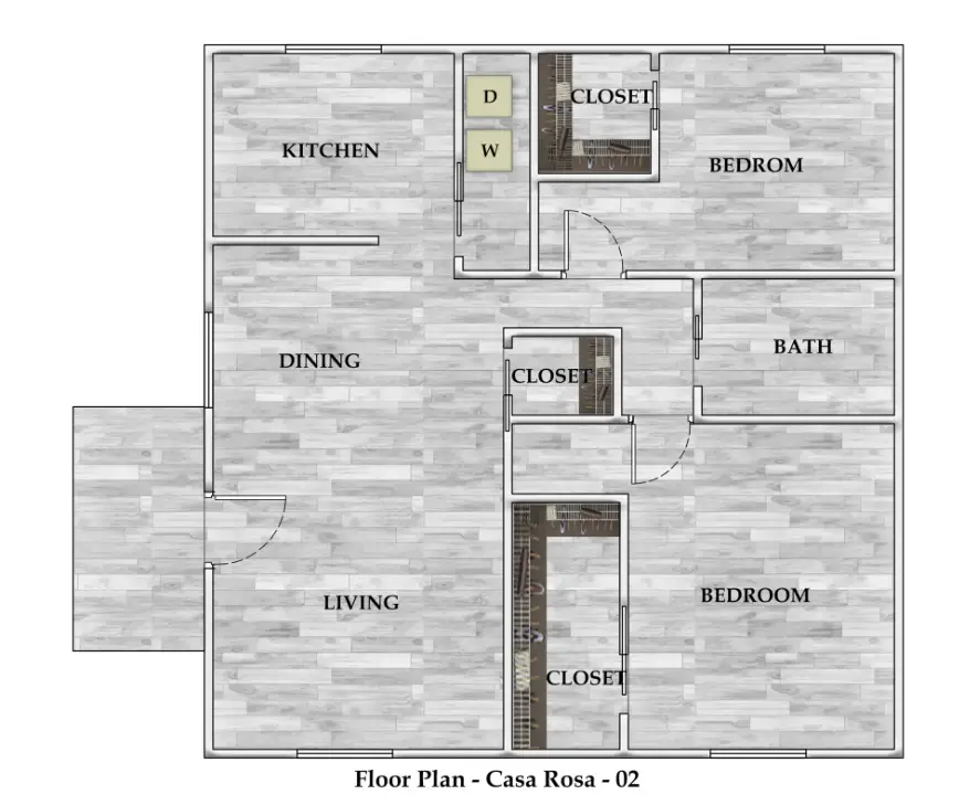 Casa Rosa Floor Plan 2