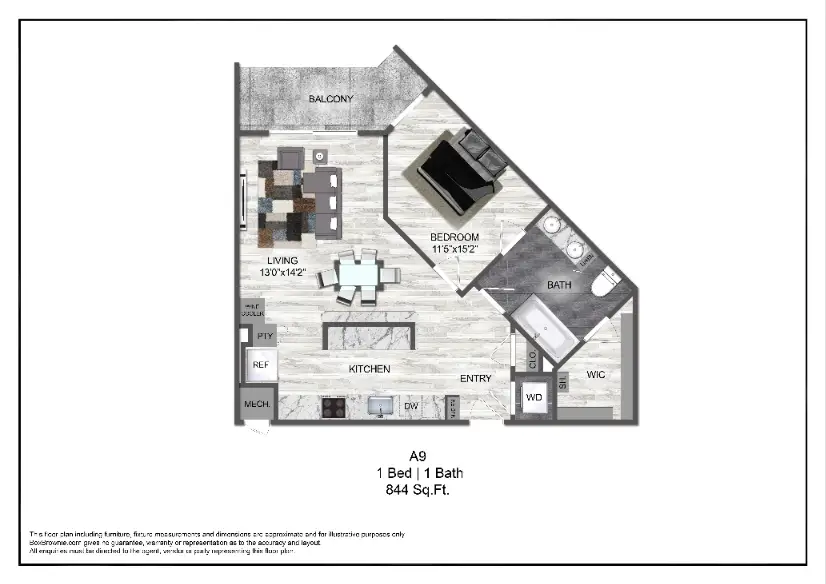 Chelsea Museum District Houston Rise Apartments FloorPlan 10
