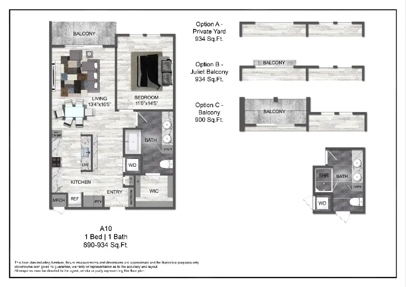 Chelsea Museum District Houston Rise Apartments FloorPlan 11