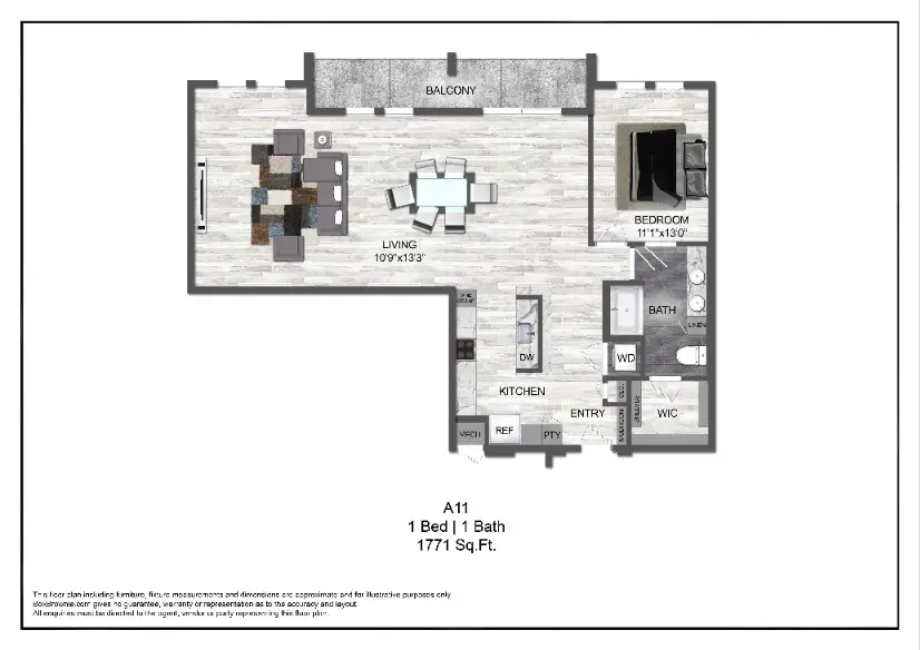 Chelsea Museum District Houston Rise Apartments FloorPlan 12
