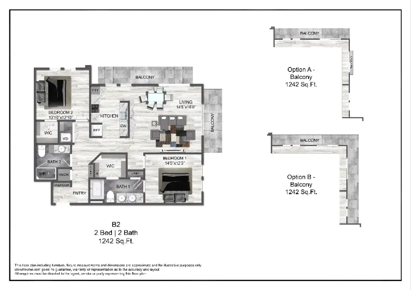 Chelsea Museum District Houston Rise Apartments FloorPlan 14