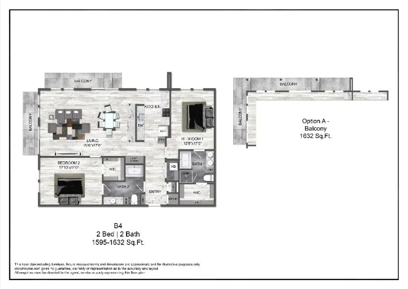 Chelsea Museum District Houston Rise Apartments FloorPlan 16