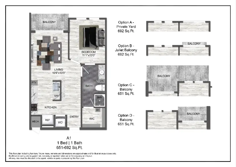 Chelsea Museum District Houston Rise Apartments FloorPlan 2