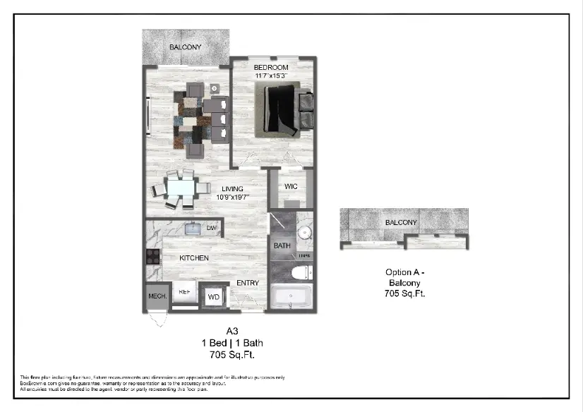 Chelsea Museum District Houston Rise Apartments FloorPlan 4