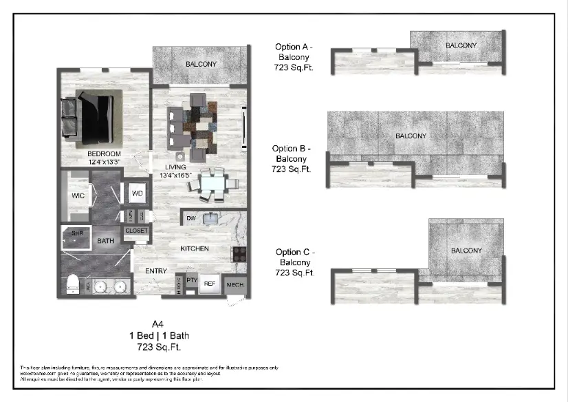 Chelsea Museum District Houston Rise Apartments FloorPlan 5