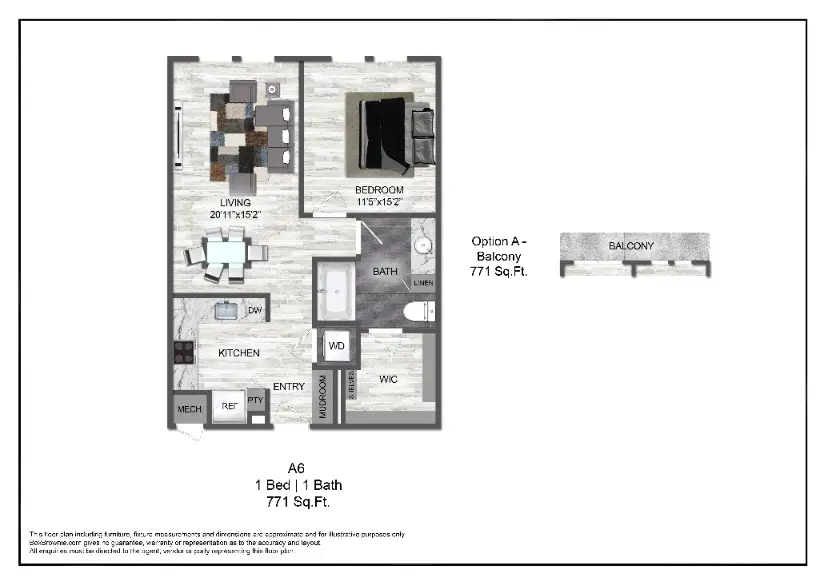 Chelsea Museum District Houston Rise Apartments FloorPlan 7