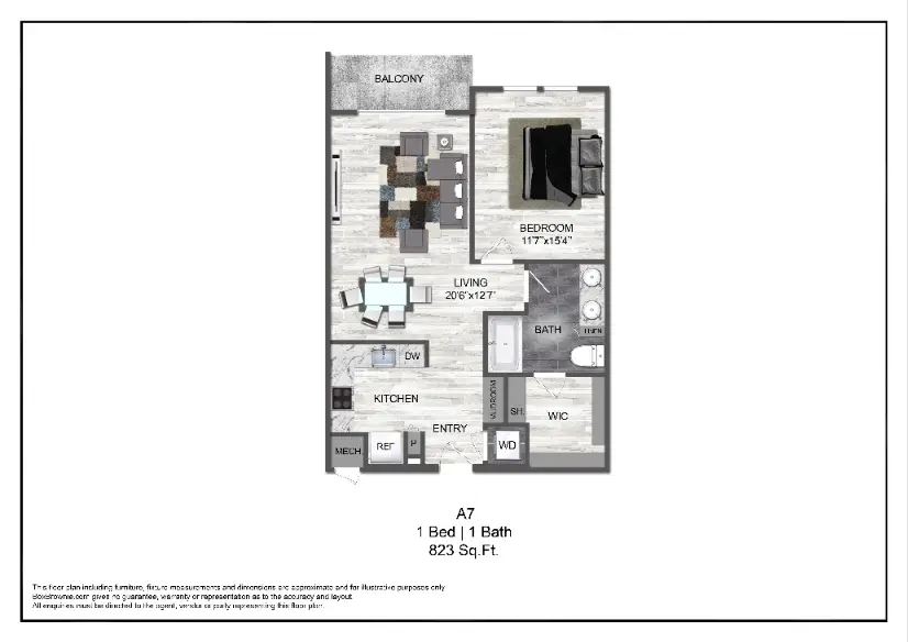 Chelsea Museum District Houston Rise Apartments FloorPlan 8