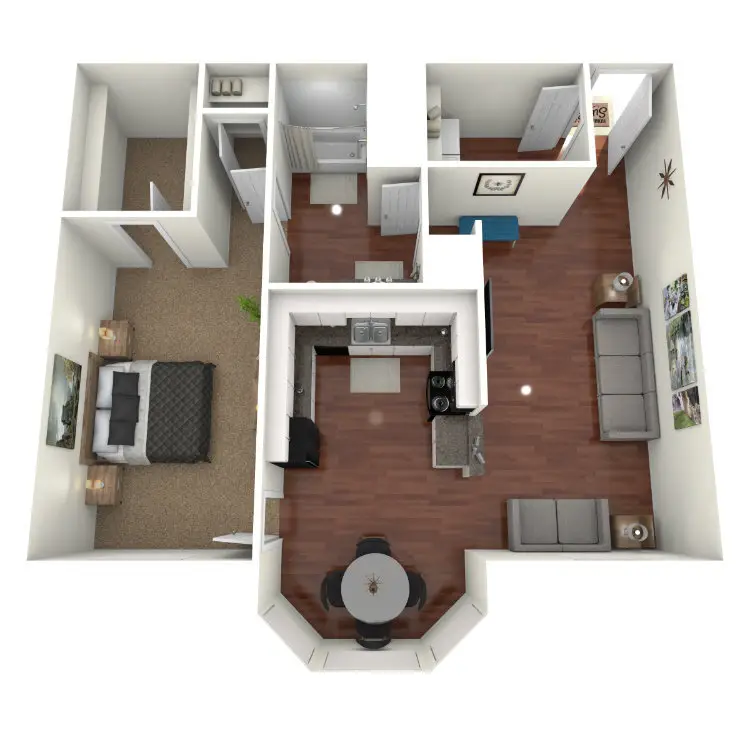 Concord at Little York Apartments Houston FloorPlan 1