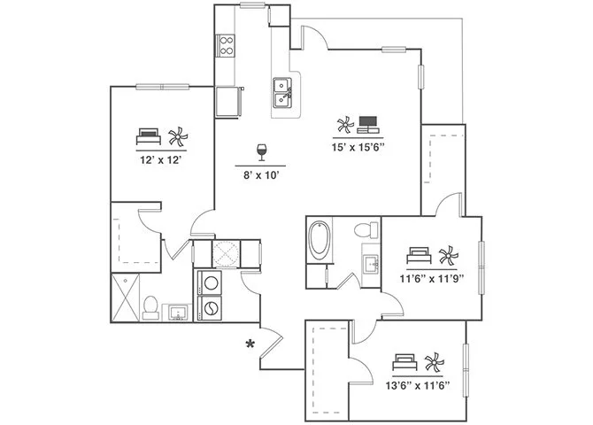 Cue Luxury Apartments Floor Plan 10