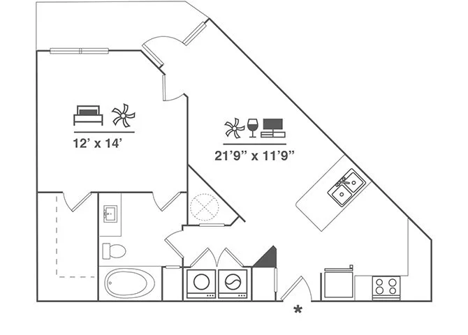 Cue Luxury Apartments Floor Plan 2