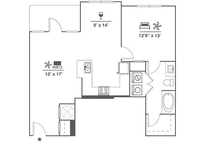 Cue Luxury Apartments Floor Plan 3