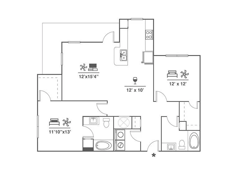 Cue Luxury Apartments Floor Plan 7