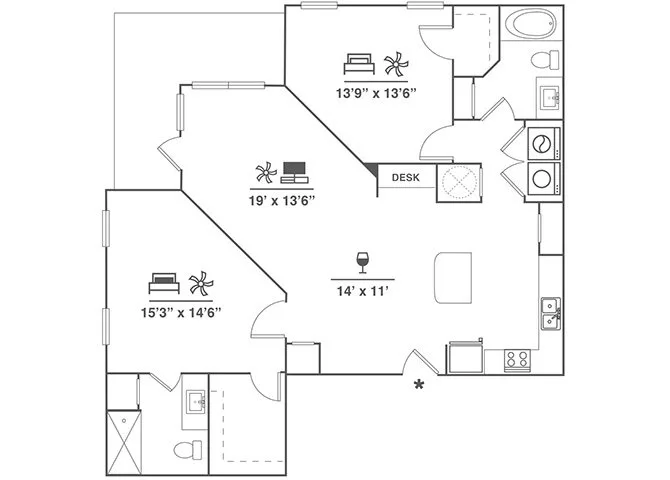 Cue Luxury Apartments Floor Plan 8