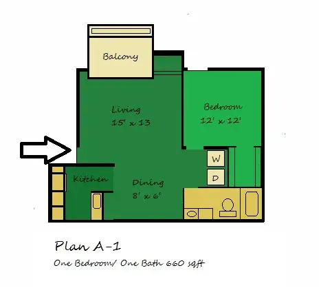Cypresswood Apartments floor plan 1