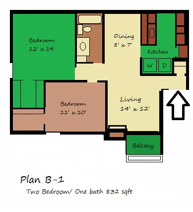 Cypresswood Apartments floor plan 2