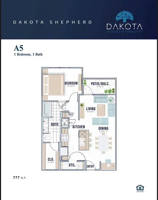 Dakota at Shepherd Apartments Houston FloorPlan 5