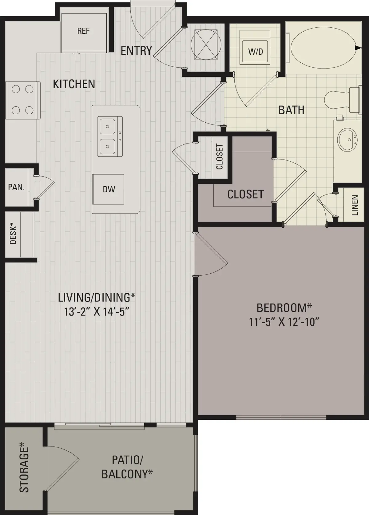 District 28 Houston apartment floorplan 2