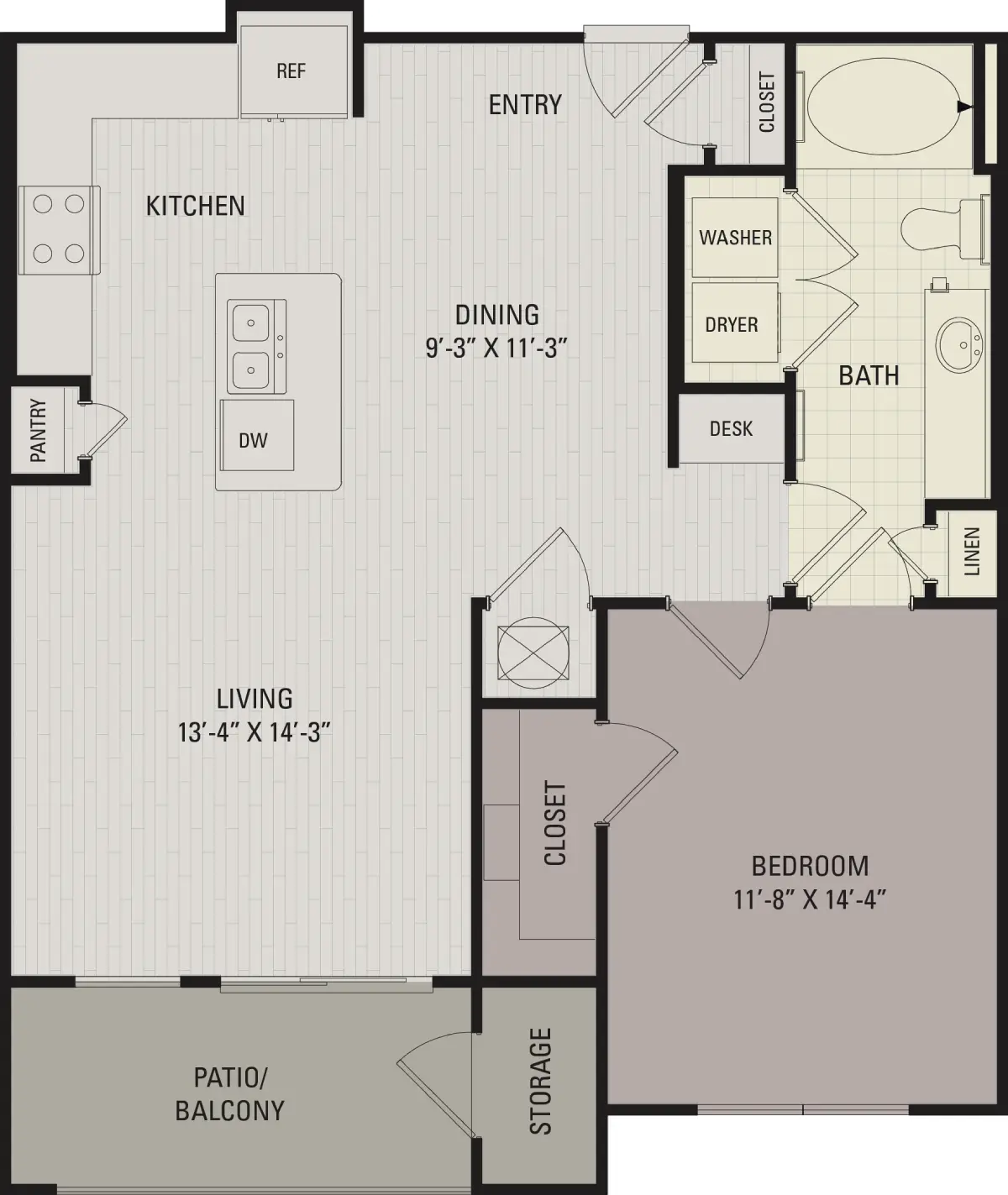 District 28 Houston apartment floorplan 4