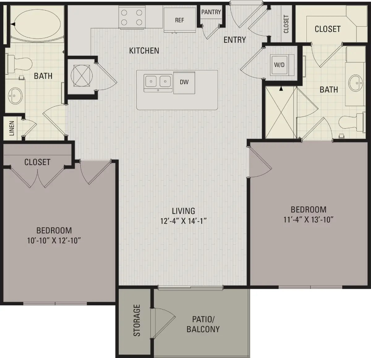 District 28 Houston apartment floorplan 5