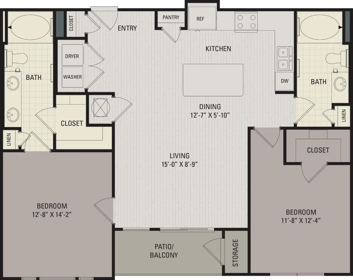 District 28 Houston apartment floorplan 6