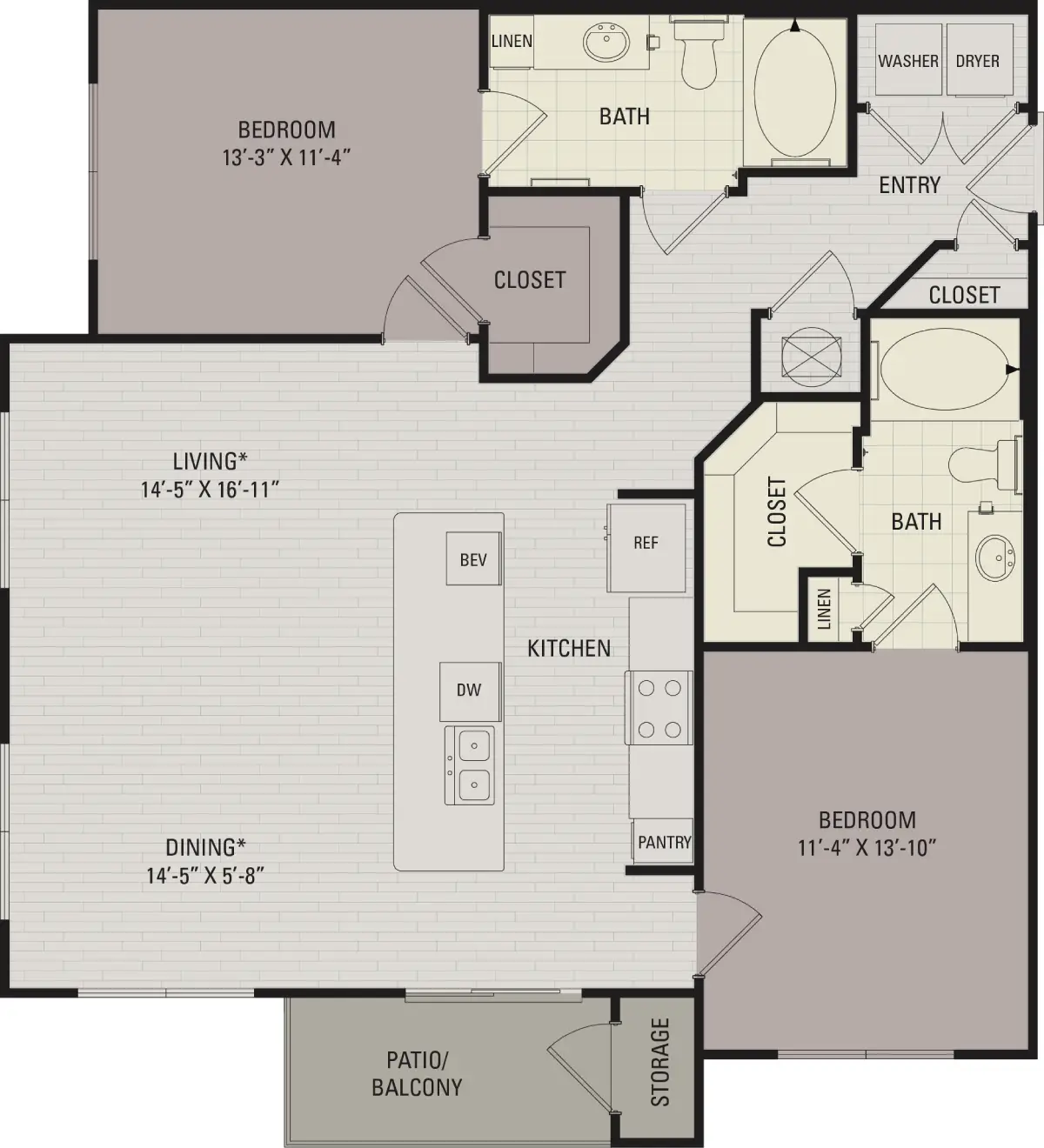 District 28 Houston apartment floorplan 7
