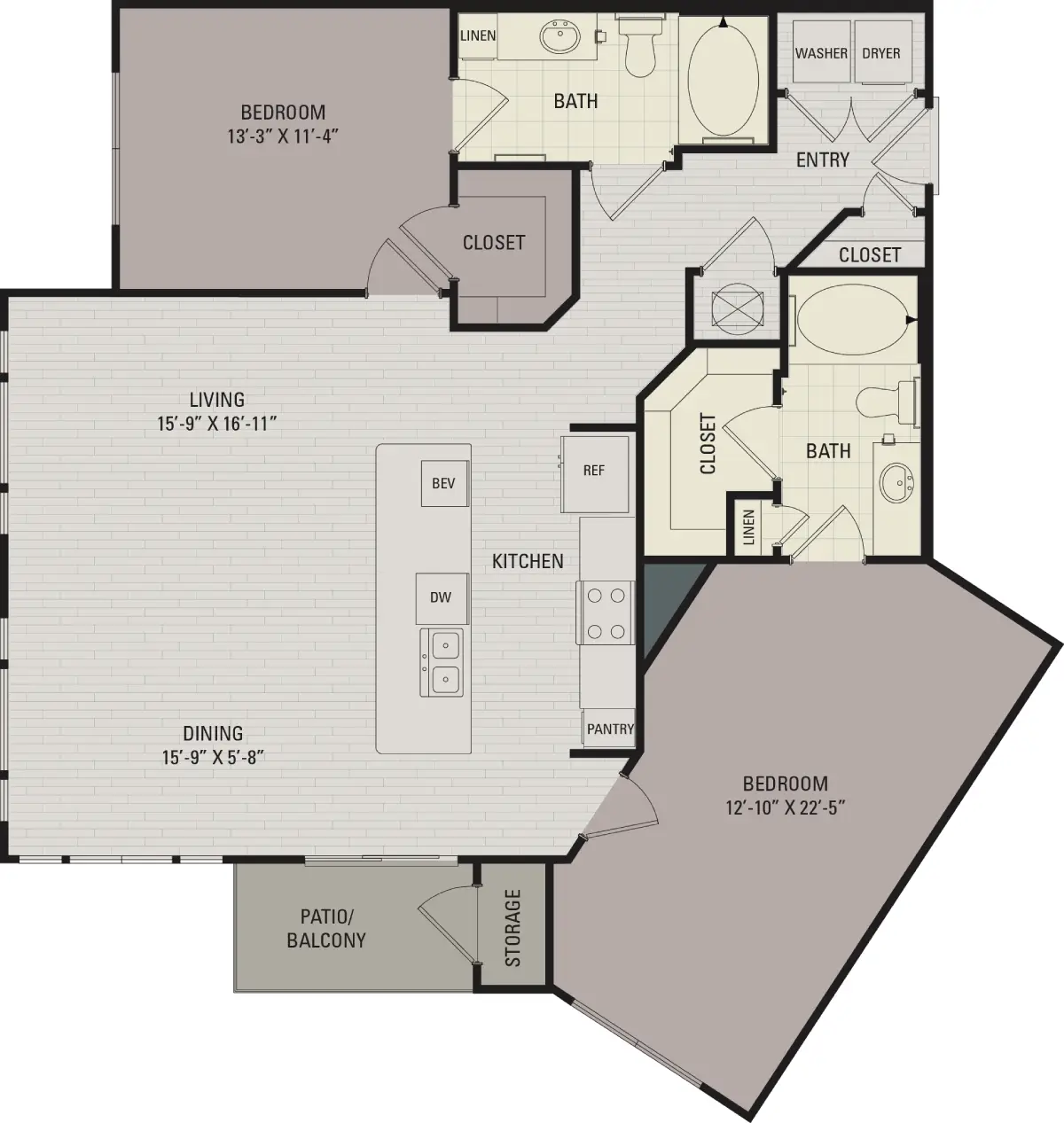 District 28 Houston apartment floorplan 8
