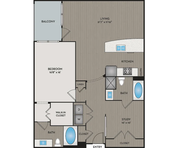 District at Greenbriar Houston Apartments FloorPlan 6