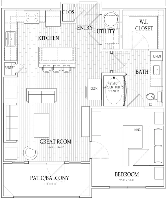 Dryden Houston Apartments FloorPlan 2