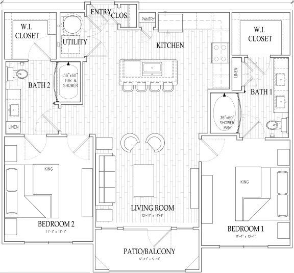 Dryden Houston Apartments FloorPlan 5