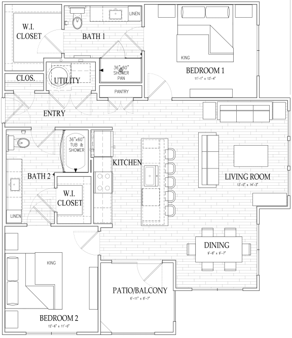 Dryden Houston Apartments FloorPlan 6